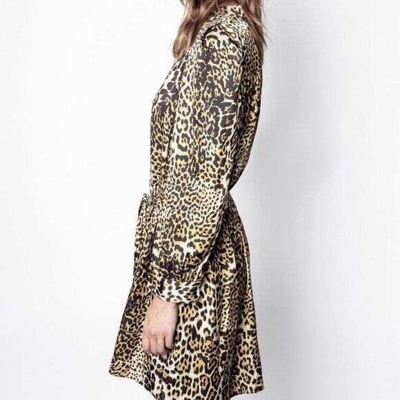 Zadig & Voltaire Leopard long sleeve dress - Picture 2 of 5